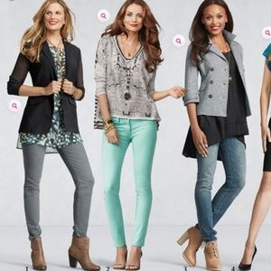 CAbi Paisley print scarf top, Size XS